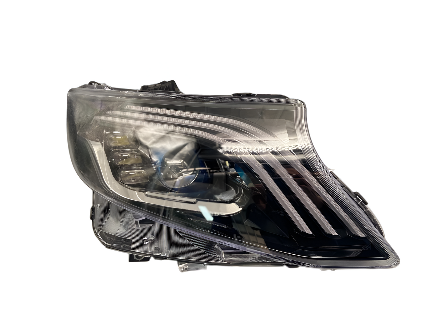 JUEGO DE OPTICOS DELANTEROS MERCEDES BENZ VITO W447 109-111-114-116 2014-2025 (VERSION TUNING) MARCA NIBD