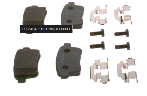 JUEGO PASTILLAS DE FRENO TRASERA MERCEDES BENZ CITAN 109-111 DEL AÑO 2012-2023 MARCA BOSH