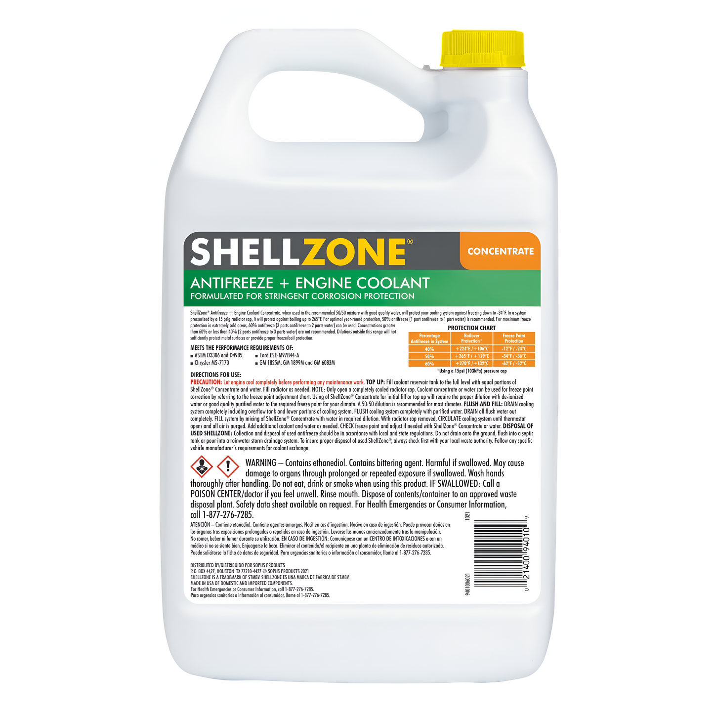 Liquido Refrigerate Anticongelante Gl. Verde Shell 3.785L 9401006021