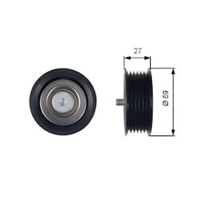 POLEA DENTADA DE CORREA UNICA , MERCEDES BENZ MOTOR 651  (VITO,SPRINTER) 2012-2023  MARCA FREY