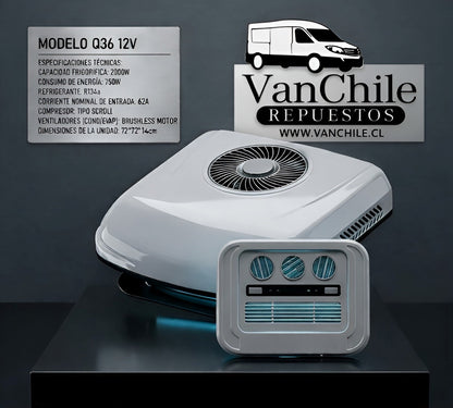 Equipo de Aire Acondicionado Autónomo 12V Q36 – 2000W