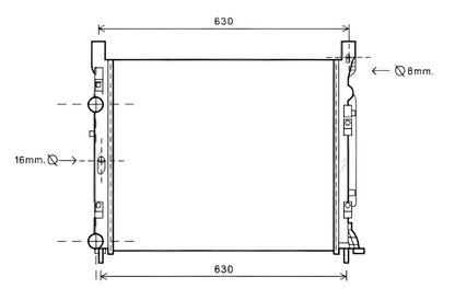 RADIADOR DE AGUA MERCEDES CITAN 109-111 DEL AÑO 2012-2023 MARCA LORD.