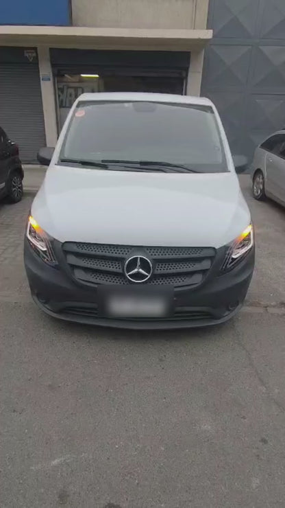 JUEGO DE OPTICOS DELANTEROS MERCEDES BENZ VITO W447 109-111-114-116 2014-2025 (VERSION TUNING) MARCA NIBD